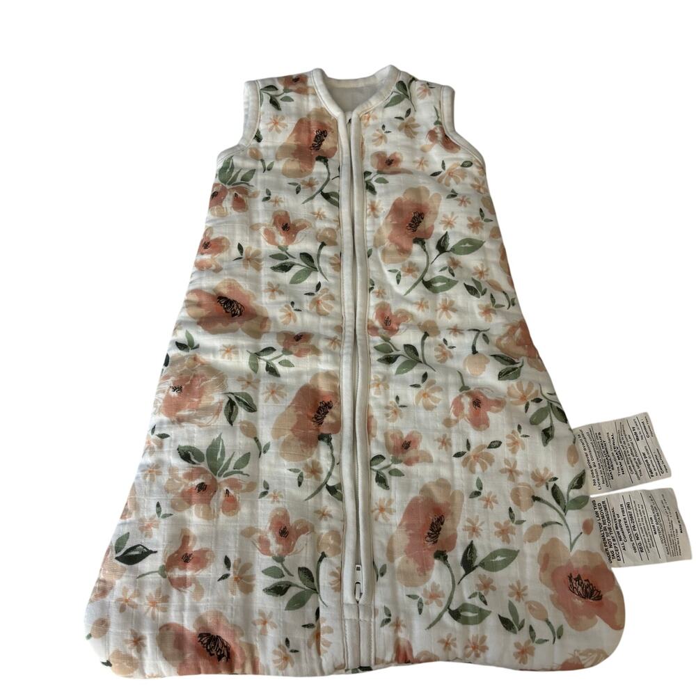 Pottery Barn Sleep Sack 6-12 months Floral Organic Gauze Cotton